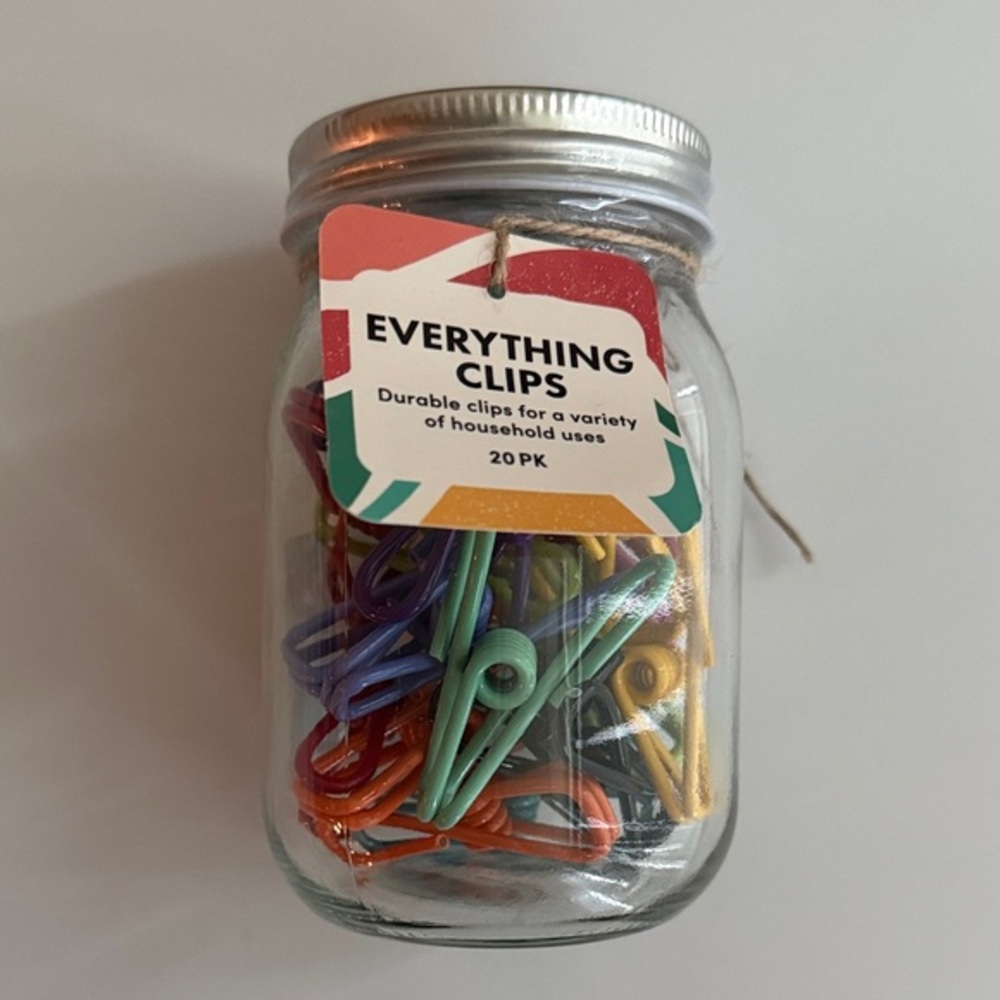Everything nwt Clips Coated Steel in mason jar Home Office School 20 Count